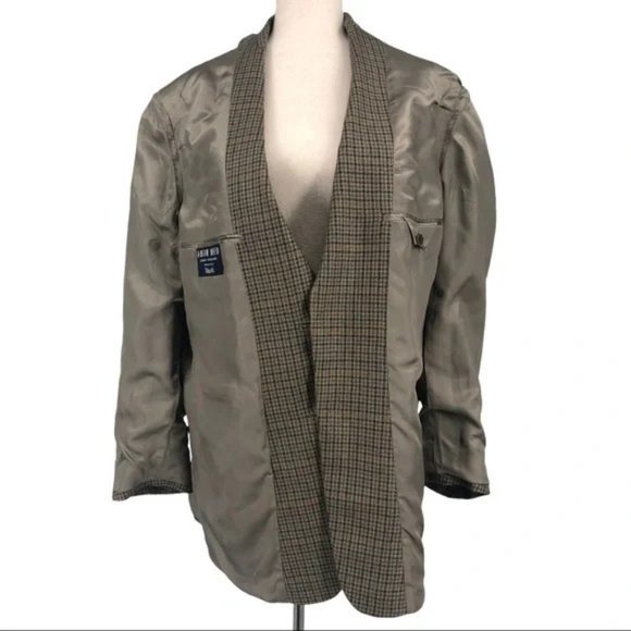 SOLD! Austin Reed Houndstooth Elbow Patch Blazer Size 43R - Picture 4 of 15
